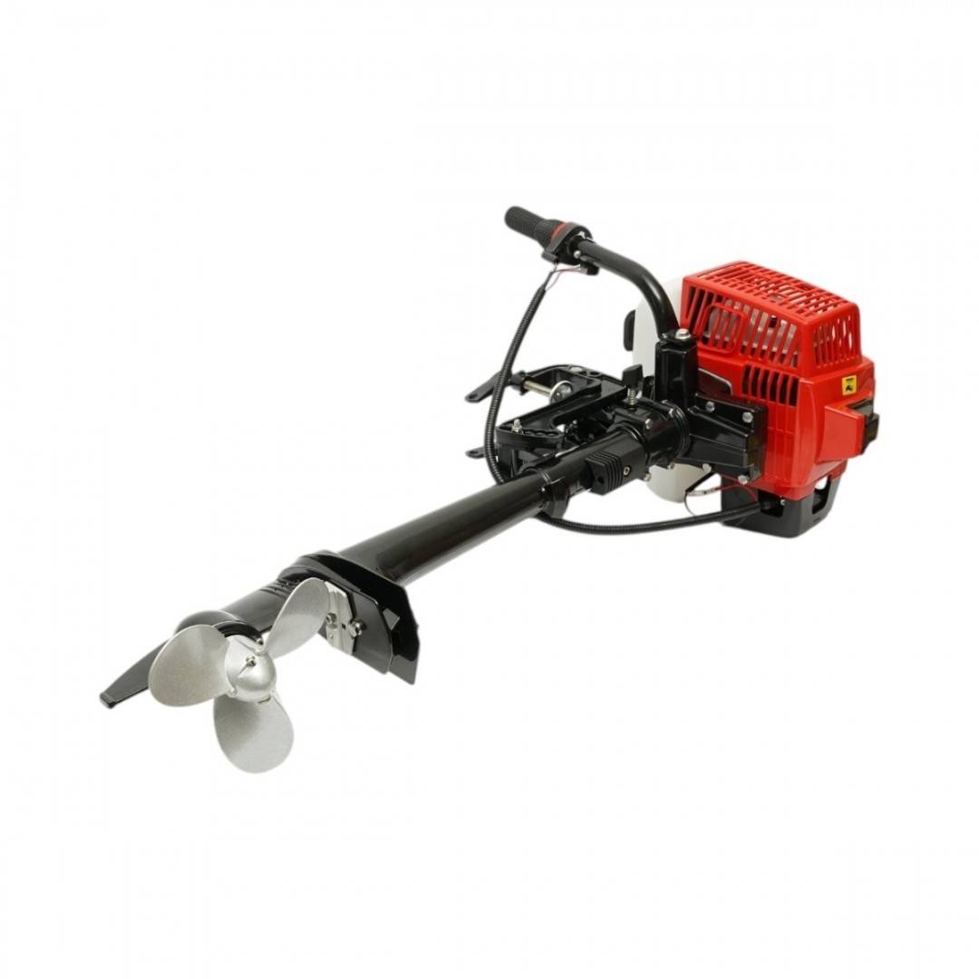 Motor barca pe benzina 1.65kW(2.2CP), 2 timpi, 63cc, turatie 6500rpm, racire cu aer, pornire manuala, elice 3 pale, capacitate rezervor 1.4L THOR