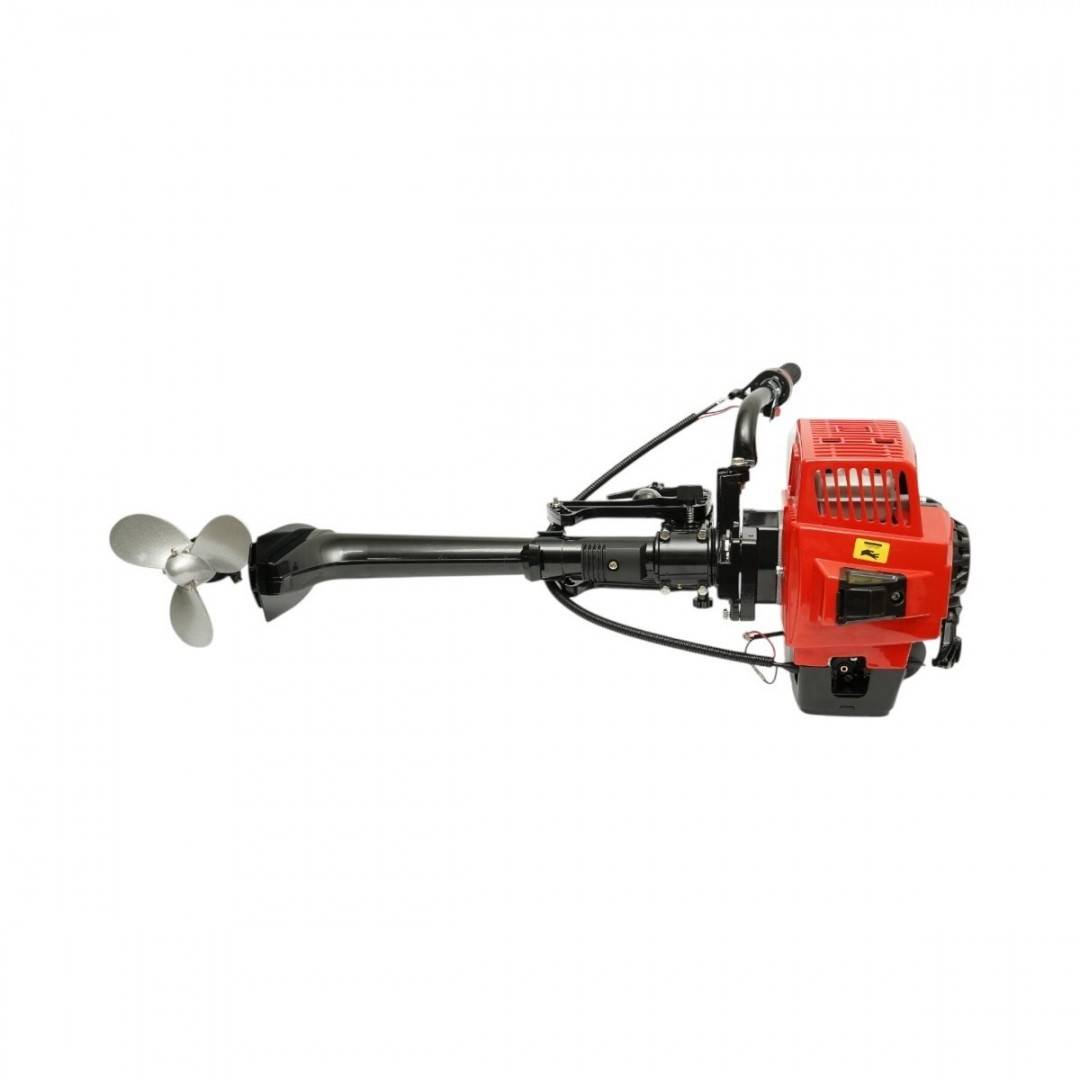 Motor barca pe benzina 1.65kW(2.2CP), 2 timpi, 63cc, turatie 6500rpm, racire cu aer, pornire manuala, elice 3 pale, capacitate rezervor 1.4L THOR