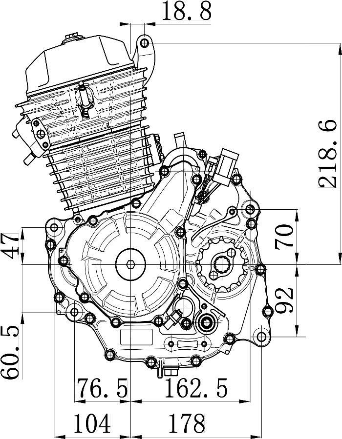 Motor complet FE300 (cutie de viteze 6+0)