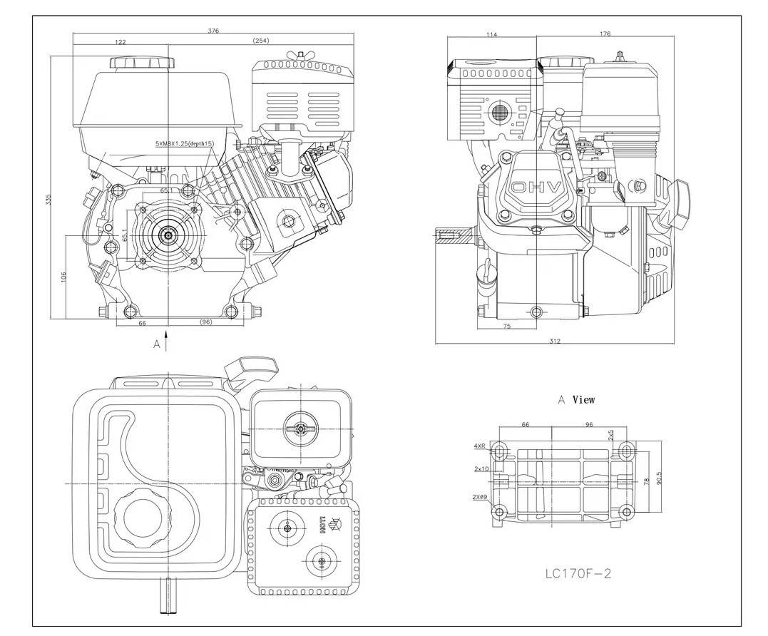 Motor generator / motopompa / motocultor LONCIN LCG200F-A (ax 20mm)