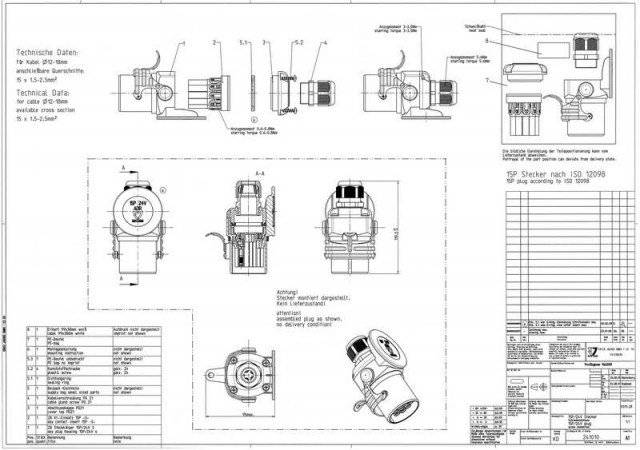Mufa plastic cablu ADR 15 pini Erich Jaeger