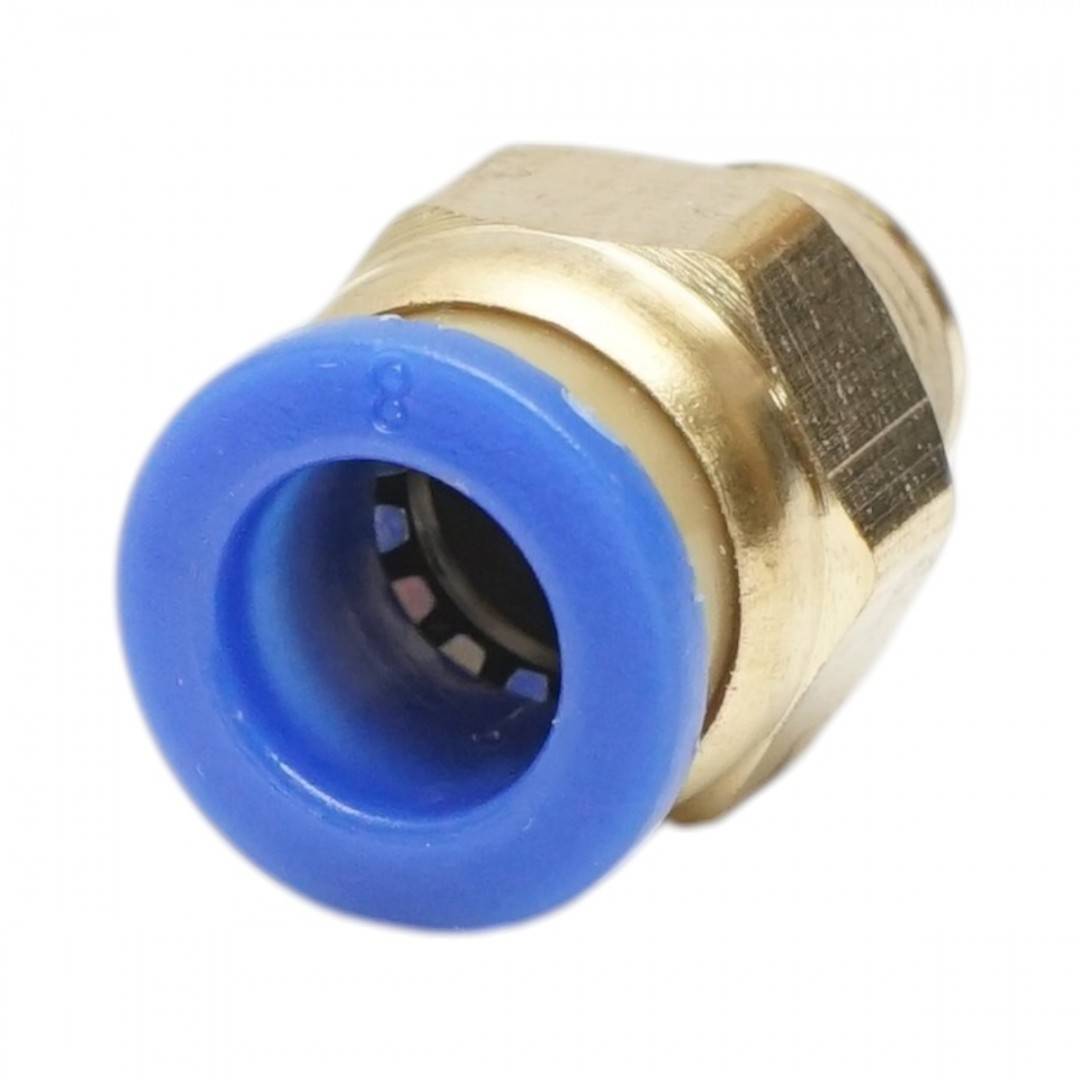 Mufa rapida dreapta din alama cu filet exterior 1/8, hexagon 8mm