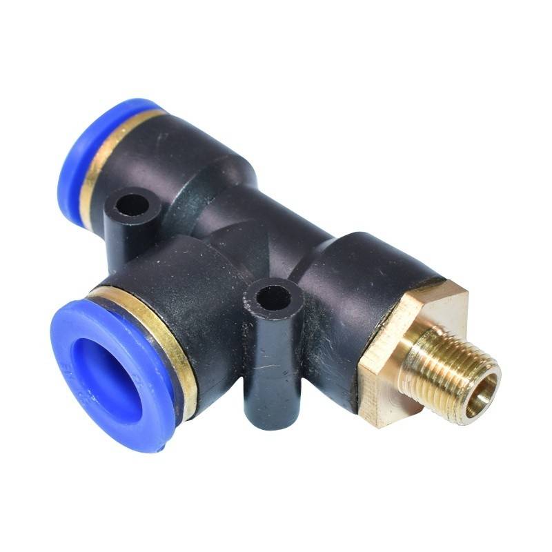 Mufa rapida T plastic si surub metalic fi 12x12 cu 1/8