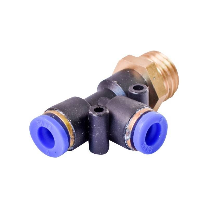 Mufa rapida T plastic si surub metalic fi 6x6 cu M16