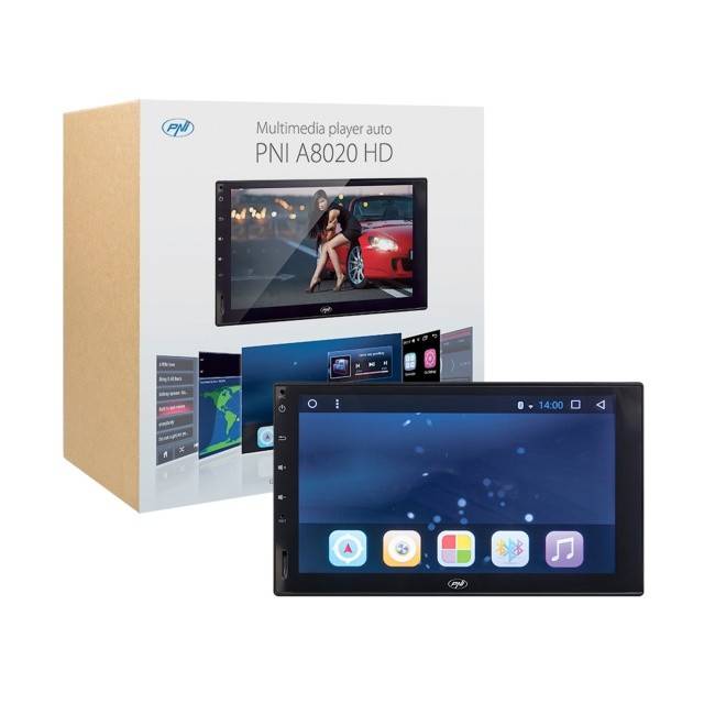 Multimedia player auto PNI A8020 HD cu GPS si Android Bluetooth Wifi montaj 2 DIN fara unitate optica