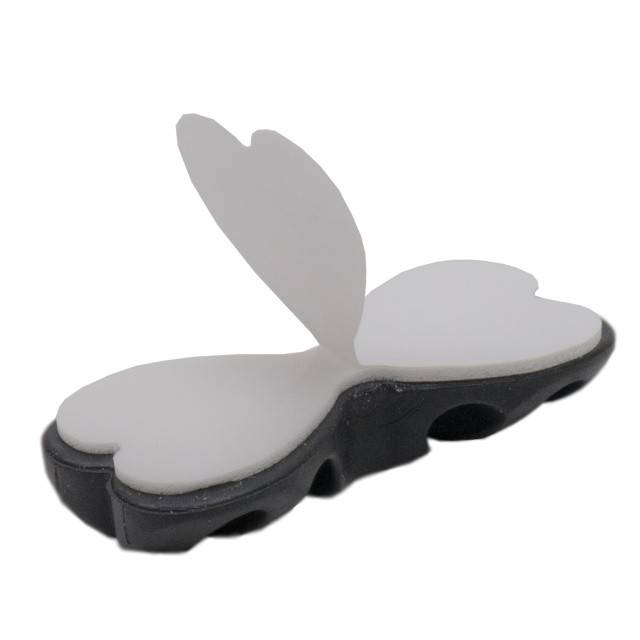 Organizator multifunctional cabluri PNI Tidy Clip 02, silicon flexibil, autoadeziv, pentru 8 cabluri 4x2 cu diametru de 6 mm, negru, set 2 bucati