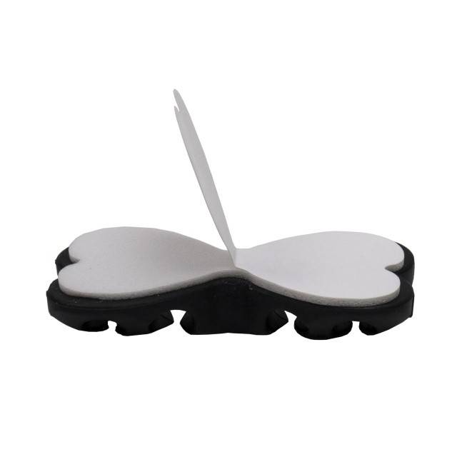 Organizator multifunctional cabluri PNI Tidy Clip 02, silicon flexibil, autoadeziv, pentru 8 cabluri 4x2 cu diametru de 6 mm, negru, set 2 bucati