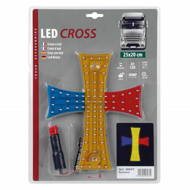 Ornament interior cu LED-uri - Cruce - Romania 24V - LAMPA