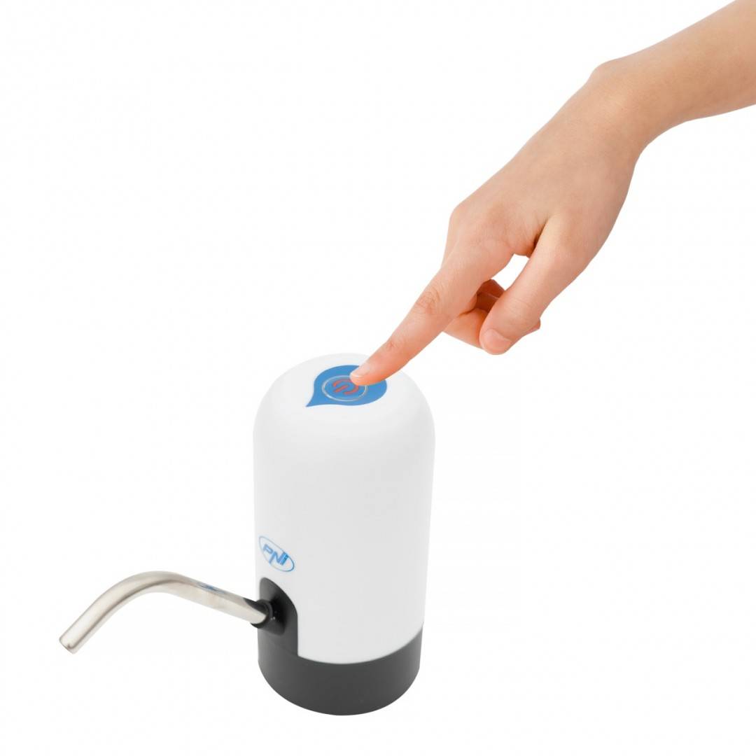 Pachet 2 bucati pompa electrica pentru bidon de apa PNI WD100 incarcare prin USB-C, acumulator 800 mAh, putere 4W