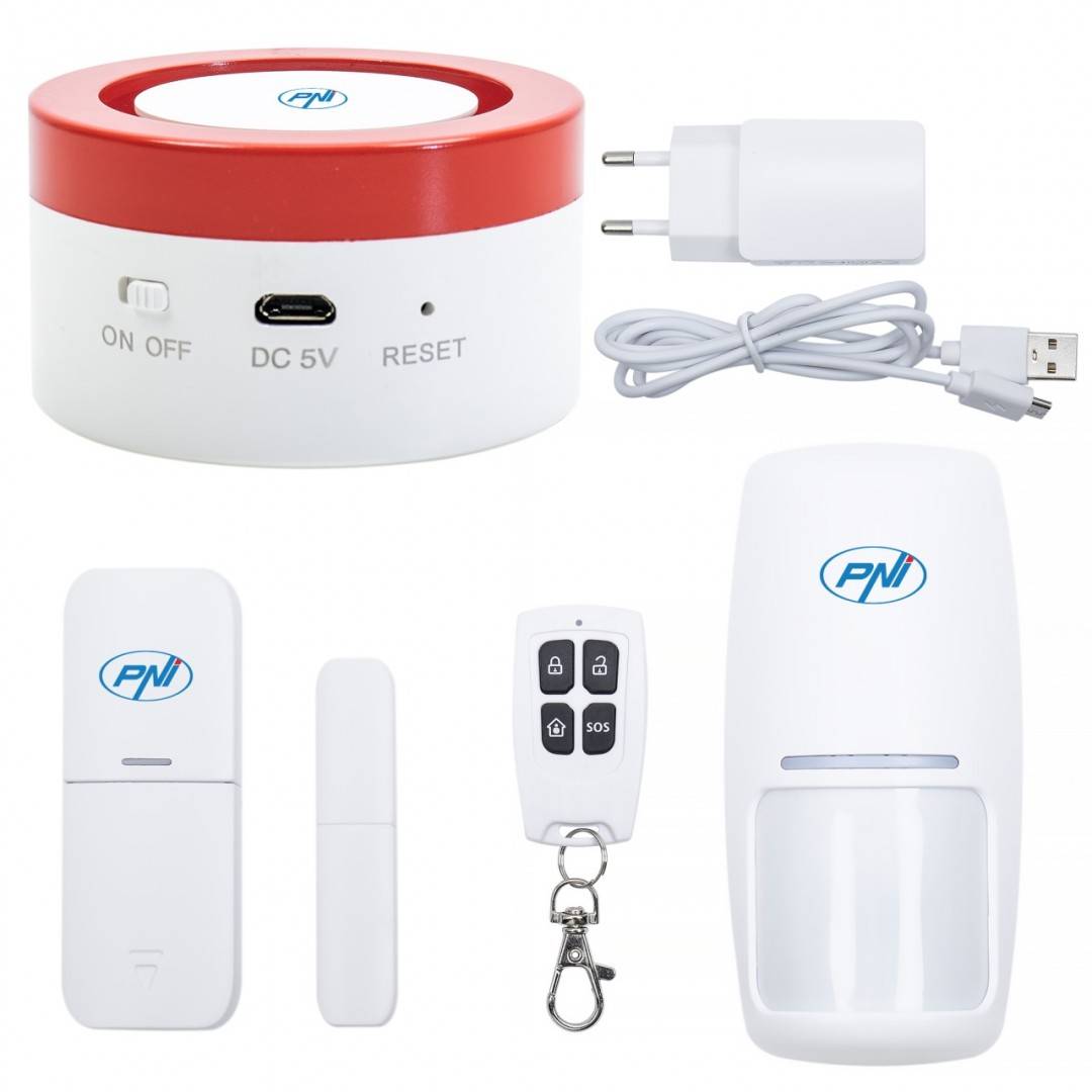 Pachet 2 bucati sistem de alarma wireless PNI Safe House PG600LR conectare wireless, alarma antiefractie, alarma fara fir, alerta inteligenta prin