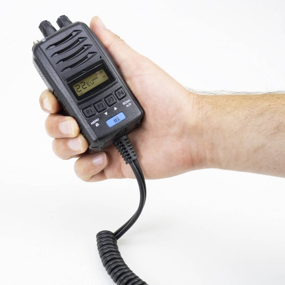 Pachet 2 bucati Statie radio CB portabila TTi TCB-H100 alimentare 12V/24V, Roger Beep, Squelch