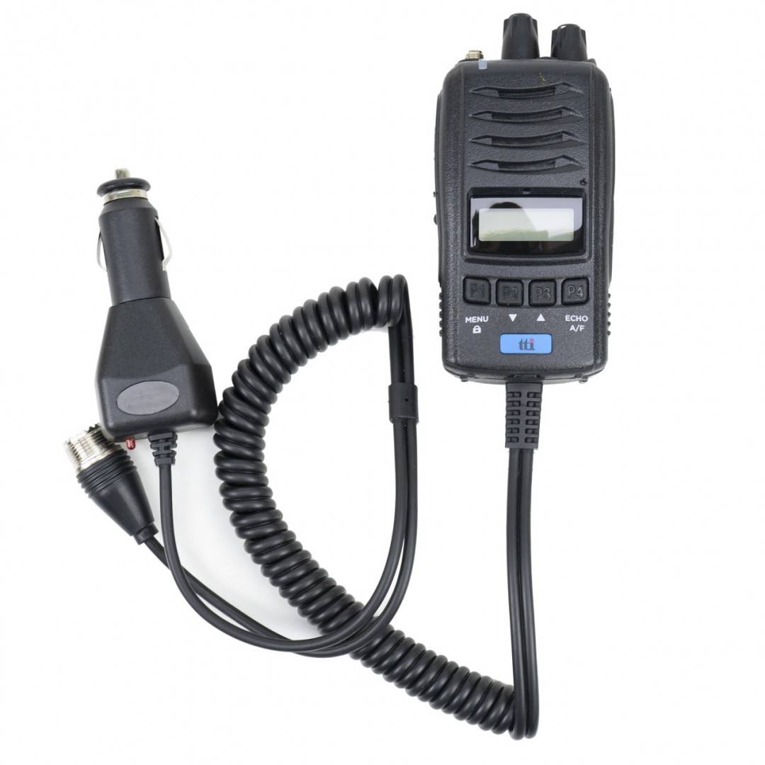 Pachet 2 bucati Statie radio CB portabila TTi TCB-H100 alimentare 12V/24V, Roger Beep, Squelch