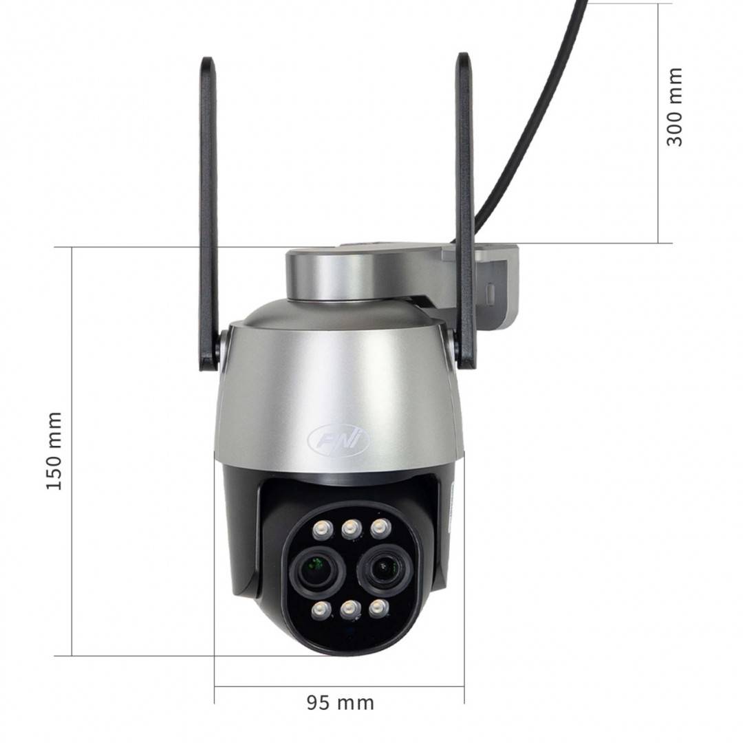 Pachet camera supraveghere video wireless PNI House IP574 si panou solar fotovoltaic PNI PSF6020A