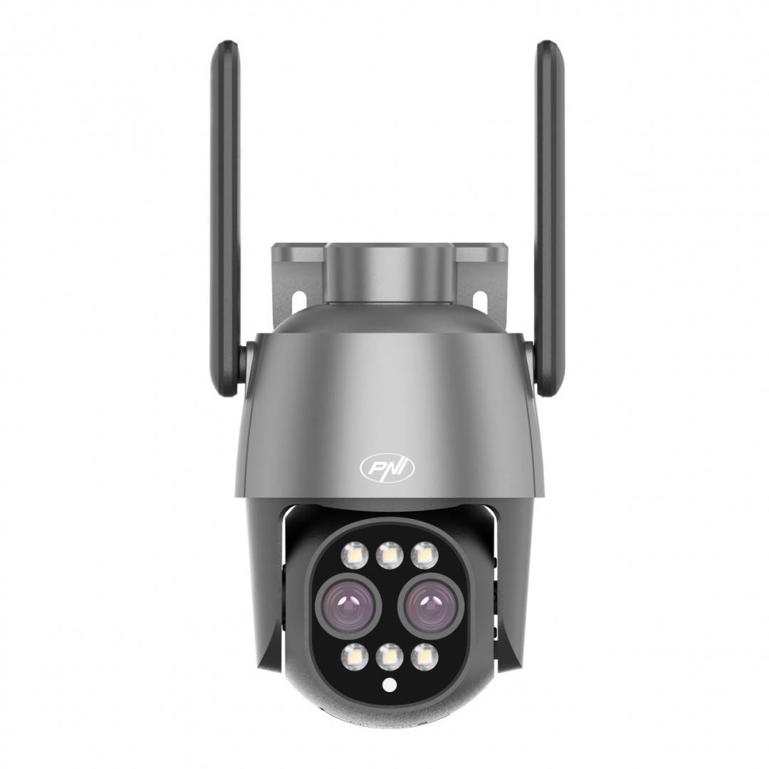 Pachet camera supraveghere video wireless PNI House IP574 si panou solar fotovoltaic PNI PSF6020A