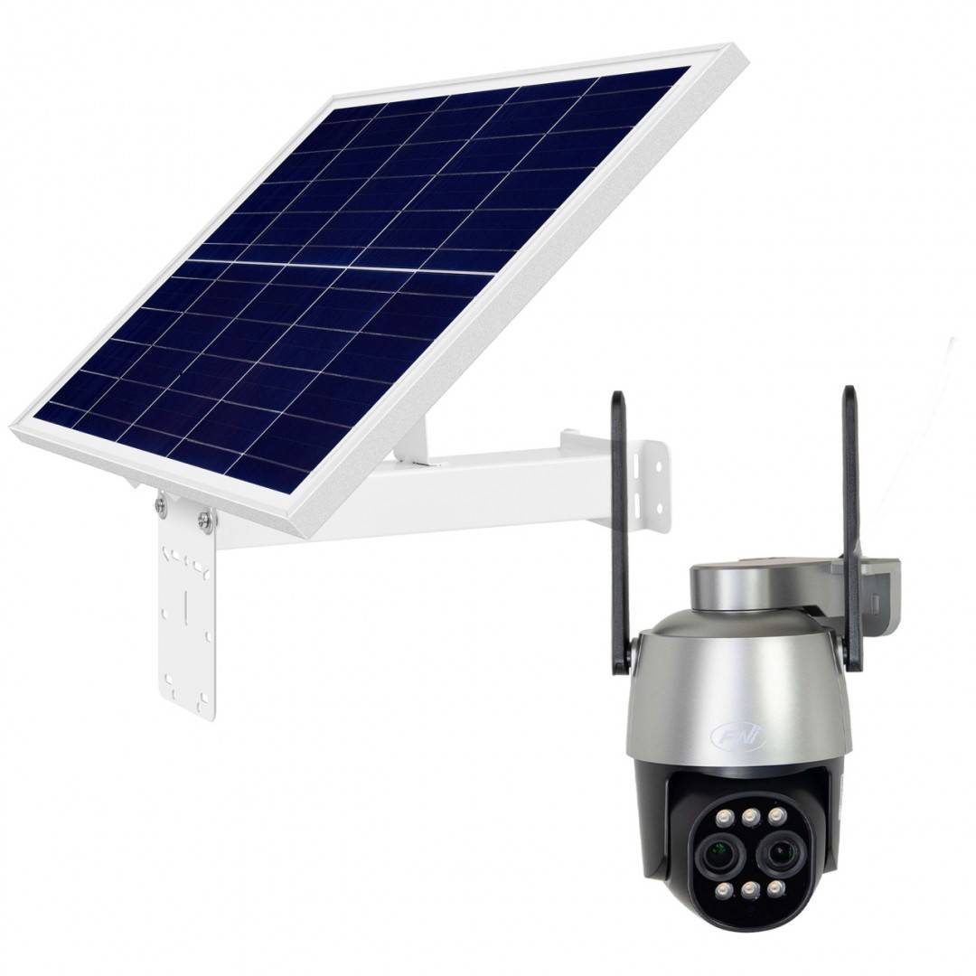 Pachet camera supraveghere video wireless PNI House IP574 si panou solar fotovoltaic PNI PSF6020A