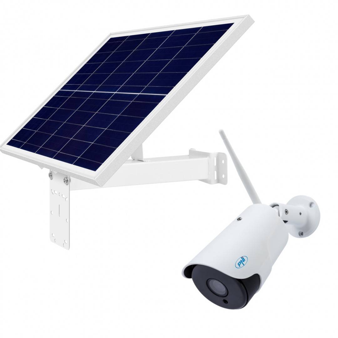 Pachet camera supraveghere video wireless PNI IP52LR si Panou solar fotovoltaic PNI PSF6020A
