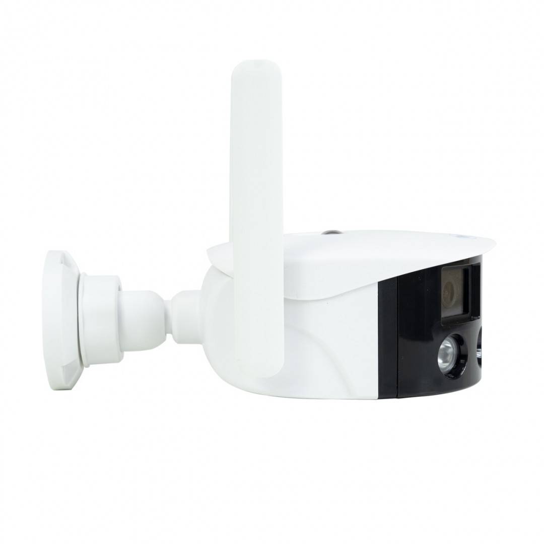 Pachet Camera supraveghere video wireless PNI IP590 Dual lens, 2 x 2MP, 180 grade cu panou solar fotovoltaic, putere 60W cu acumulator 20A, iesire 12V