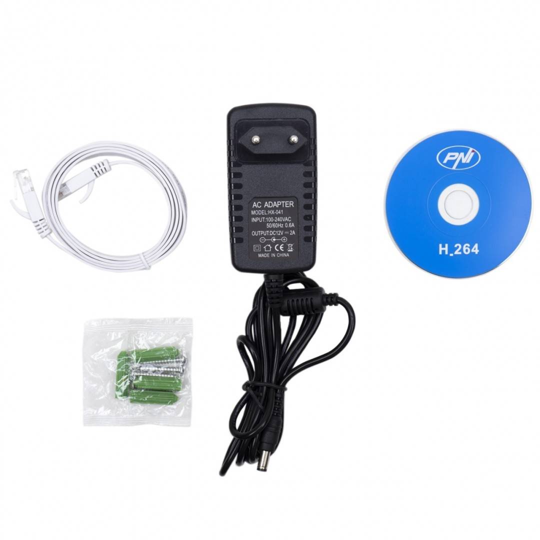 Pachet camera supraveghere video wireless PNI IP655B si panou solar fotovoltaic PNI PSF6020A