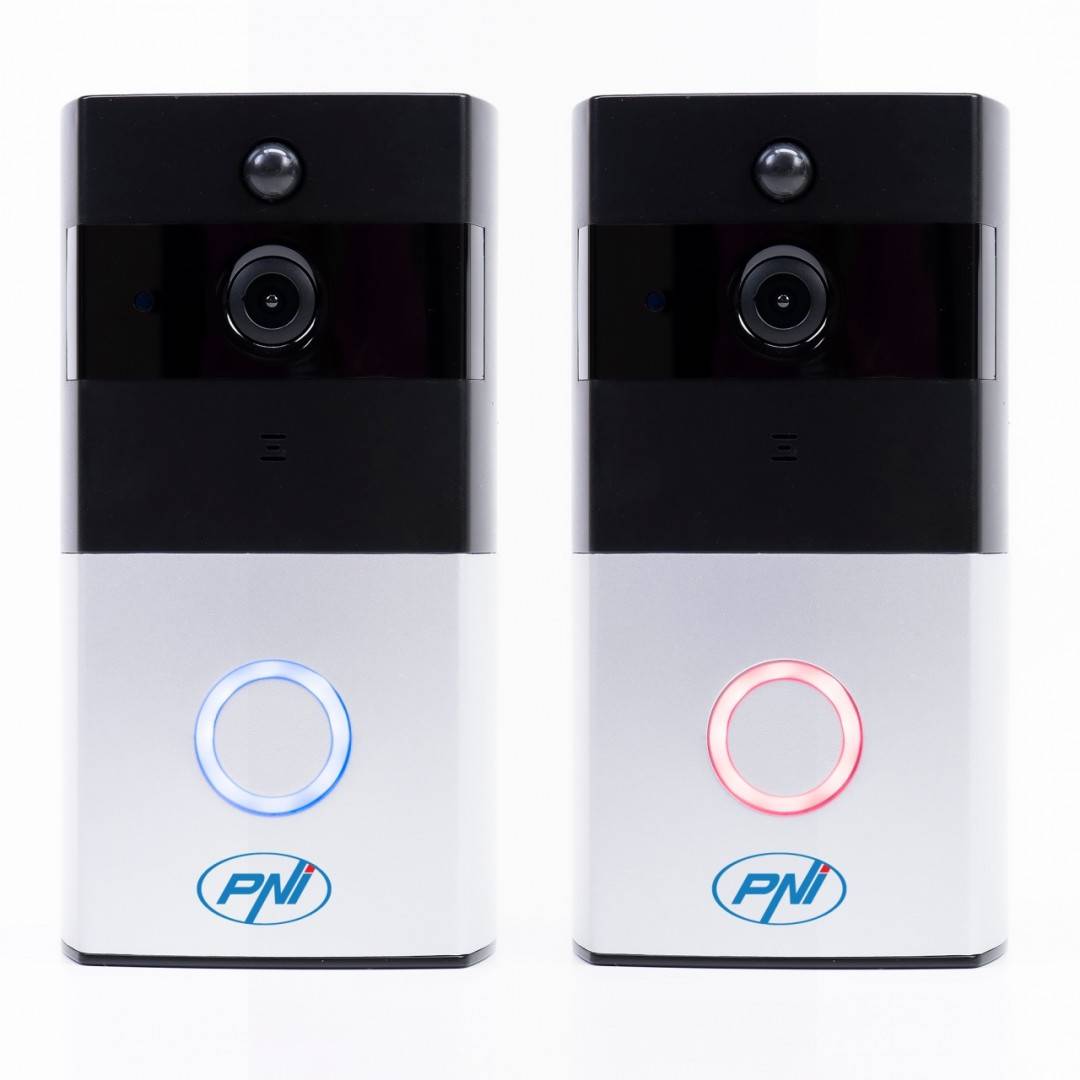 Pachet Interfon video inteligent PNI SafeHome PT710B WiFi HD, P2P si cablu USB 2.0 la Micro USB 1m
