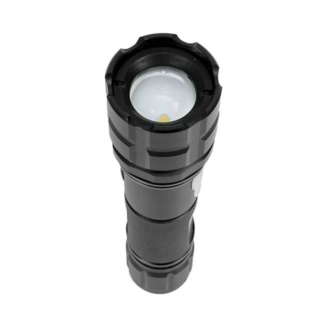 Pachet lanterna PNI Adventure F10 din aluminiu cu LED 6W, 500lm pana la 200m focus, cu acumulator si alimentator PNI CHG300 cu port USB C, QC3.0,