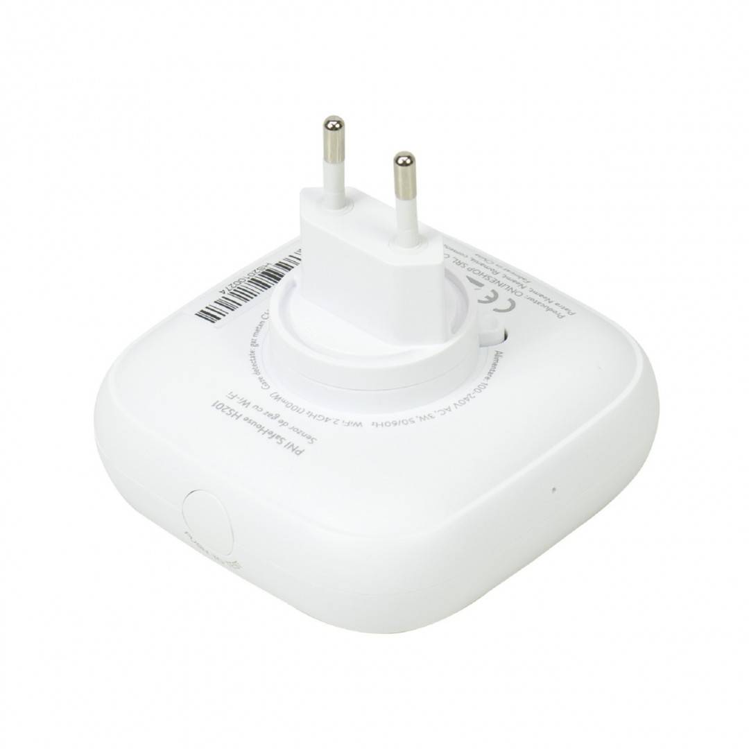 Pachet senzor de gaz metan (CH4) PNI SafeHouse HS201 cu Wi-Fi, Tuya Smart si Sticky Pad Drapel inclus