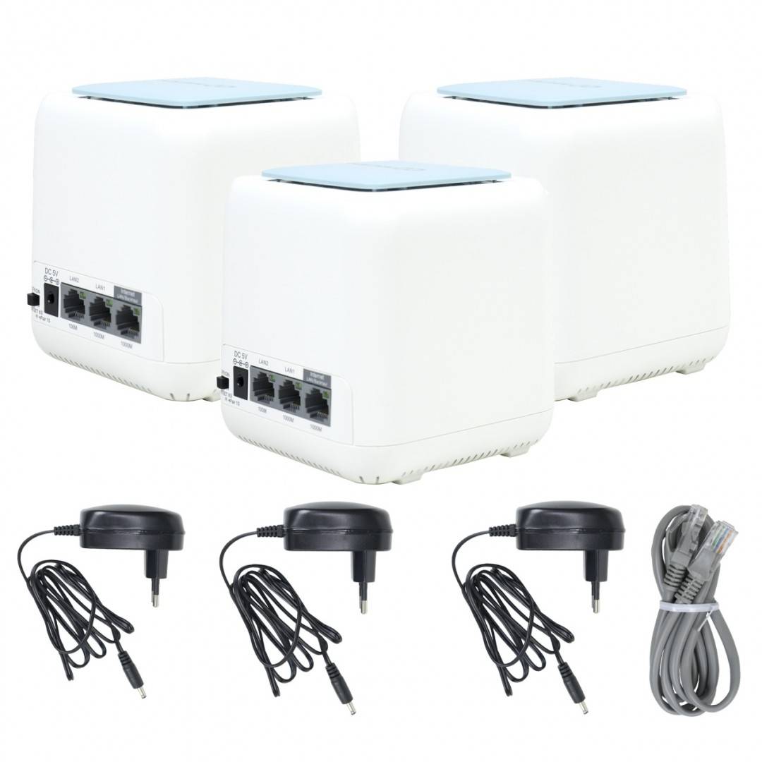 Pachet sistem Mesh Wi-Fi PNI GB1200 Gigabit si 1bc Cablu de retea plat S/STP CAT7 PNI U7015B 1.5m