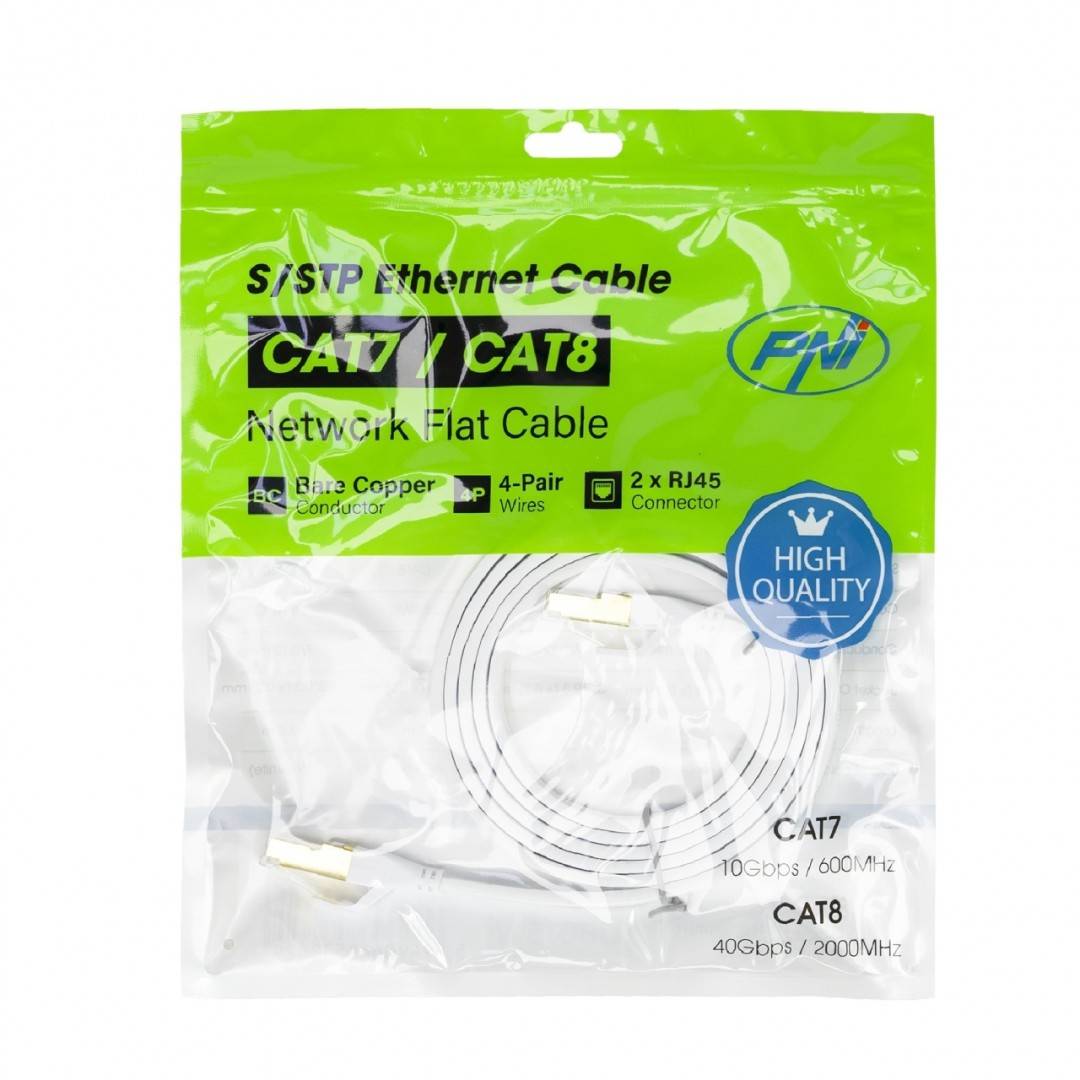 Pachet sistem Mesh Wi-Fi PNI GB1200 Gigabit si 1bc Cablu de retea plat S/STP CAT8 PNI U8015W 1.5m