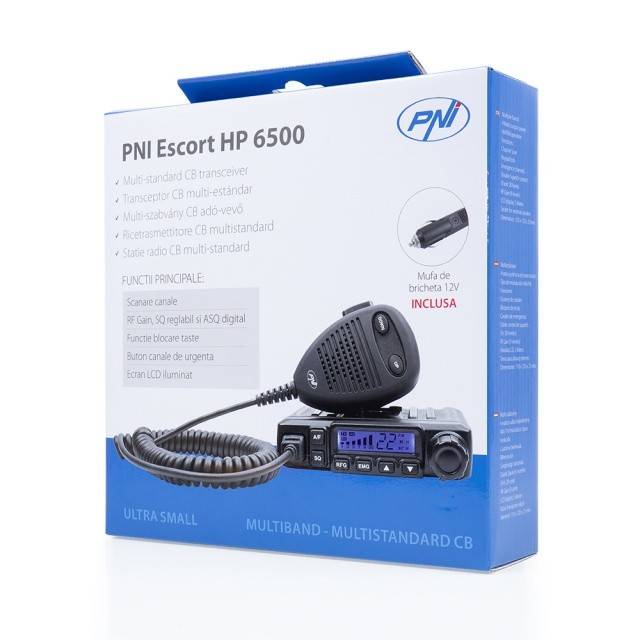 Pachet Statie radio CB PNI Escort HP 6500 ASQ + Antena CB PNI ML100