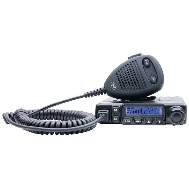 Pachet Statie radio CB PNI ESCORT HP 6500 ASQ, RF Gain, 4W, 12V + Antena CB PNI S75 cu cablu si montura fixa 7-9KM