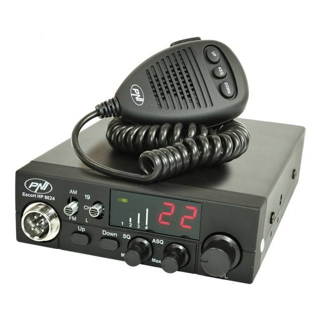 Pachet statie radio CB PNI ESCORT HP 8024 ASQ + Antena CB PNI Extra 48 cu magnet