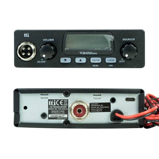 Pachet Statie radio CB TTi TCB-550 EVO + Cadou Sticky pad Blue