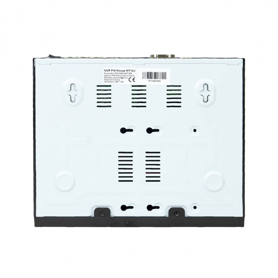 Pachet supraveghere video NVR POE PNI House IP716J, 16 camere PNI IP818J 8MP, switch POE si cabluri UTP CAT6 metri incluse
