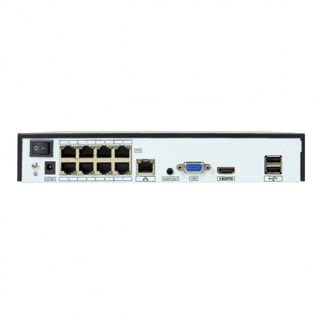 Pachet supraveghere video NVR POE PNI House IP716J, 6 camere PNI IP818J 8MP si 6 cabluri UTP CAT6 20 metri incluse