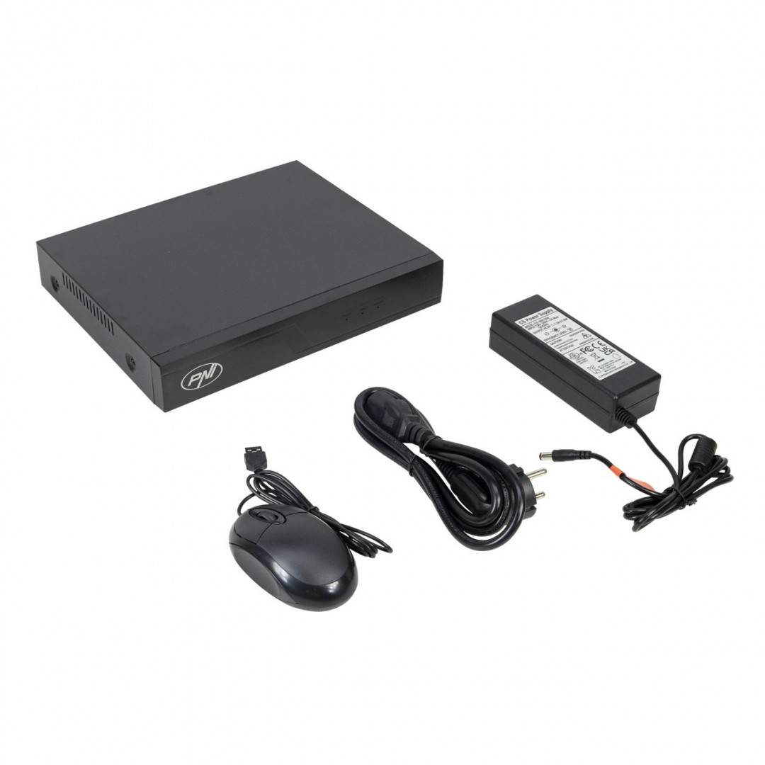 Pachet supraveghere video NVR POE PNI House IP716J, 6 camere PNI IP818J 8MP si 6 cabluri UTP CAT6 20 metri incluse