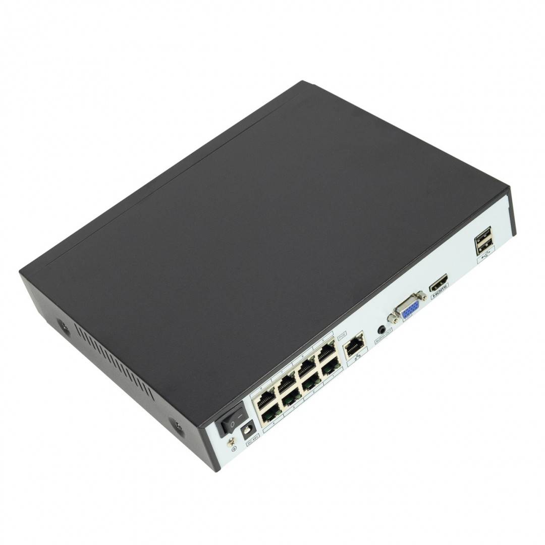 Pachet supraveghere video NVR POE PNI House IP716J, 8 camere PNI IP818J 8MP si 8 cabluri UTP CAT6 20 metri incluse