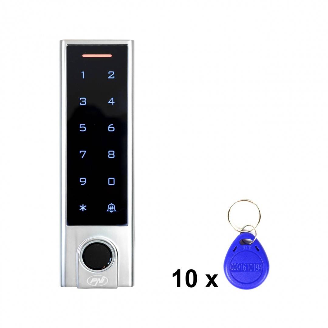 Pachet Tastatura control acces PNI DK350 cu Wi-Fi aplicatie Tuya si 10bc Tag TEM01 125 KHz 64 bit