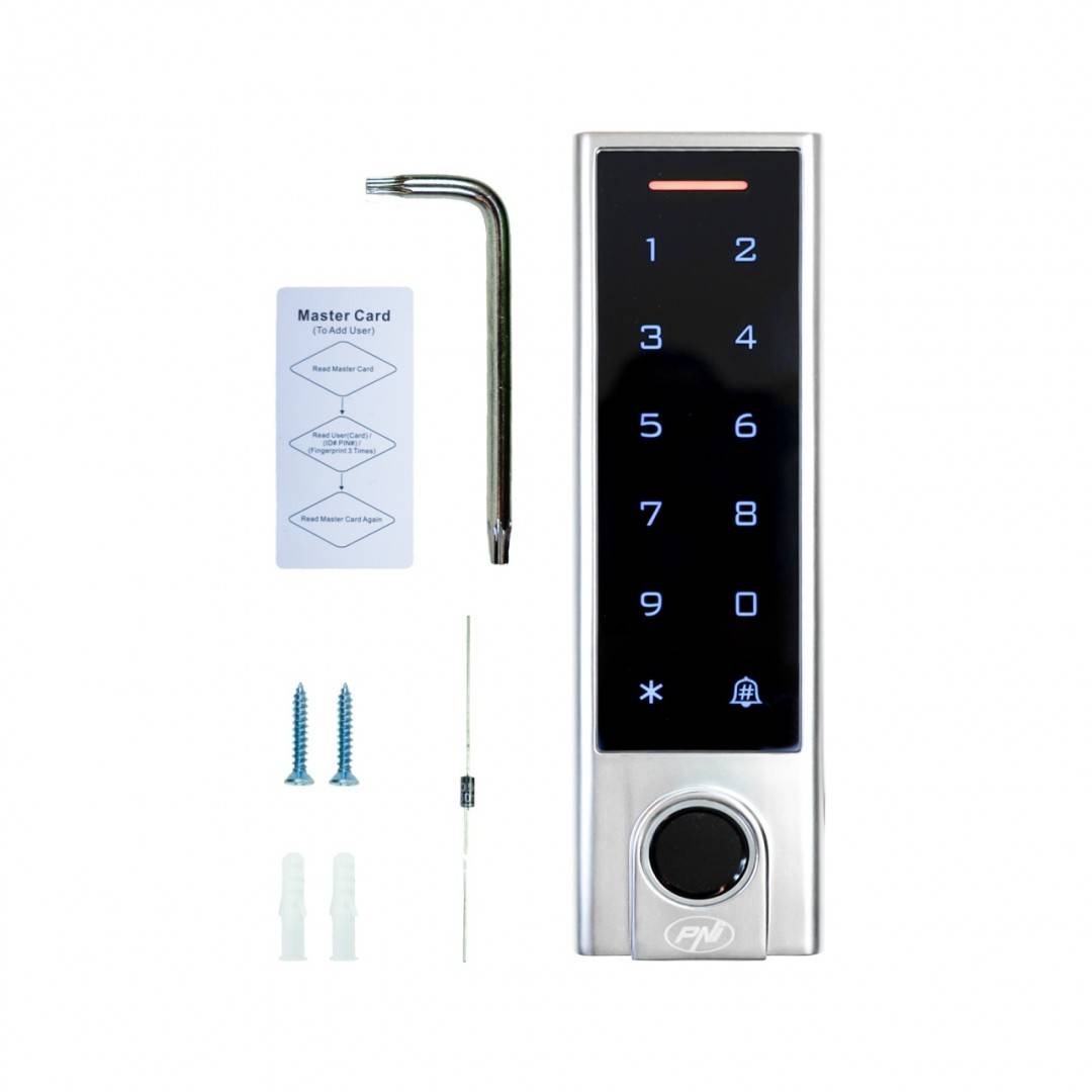 Pachet Tastatura control acces PNI DK350 cu Wi-Fi aplicatie Tuya si Yala electromagnetica PNI H1073A