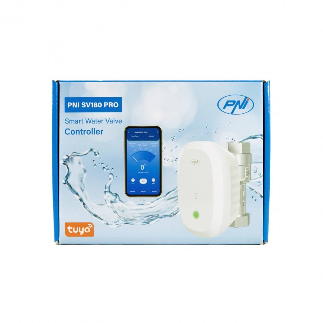 Pachet valva inteligenta pentru apa PNI SV180 PRO si alimentator PNI CHG300