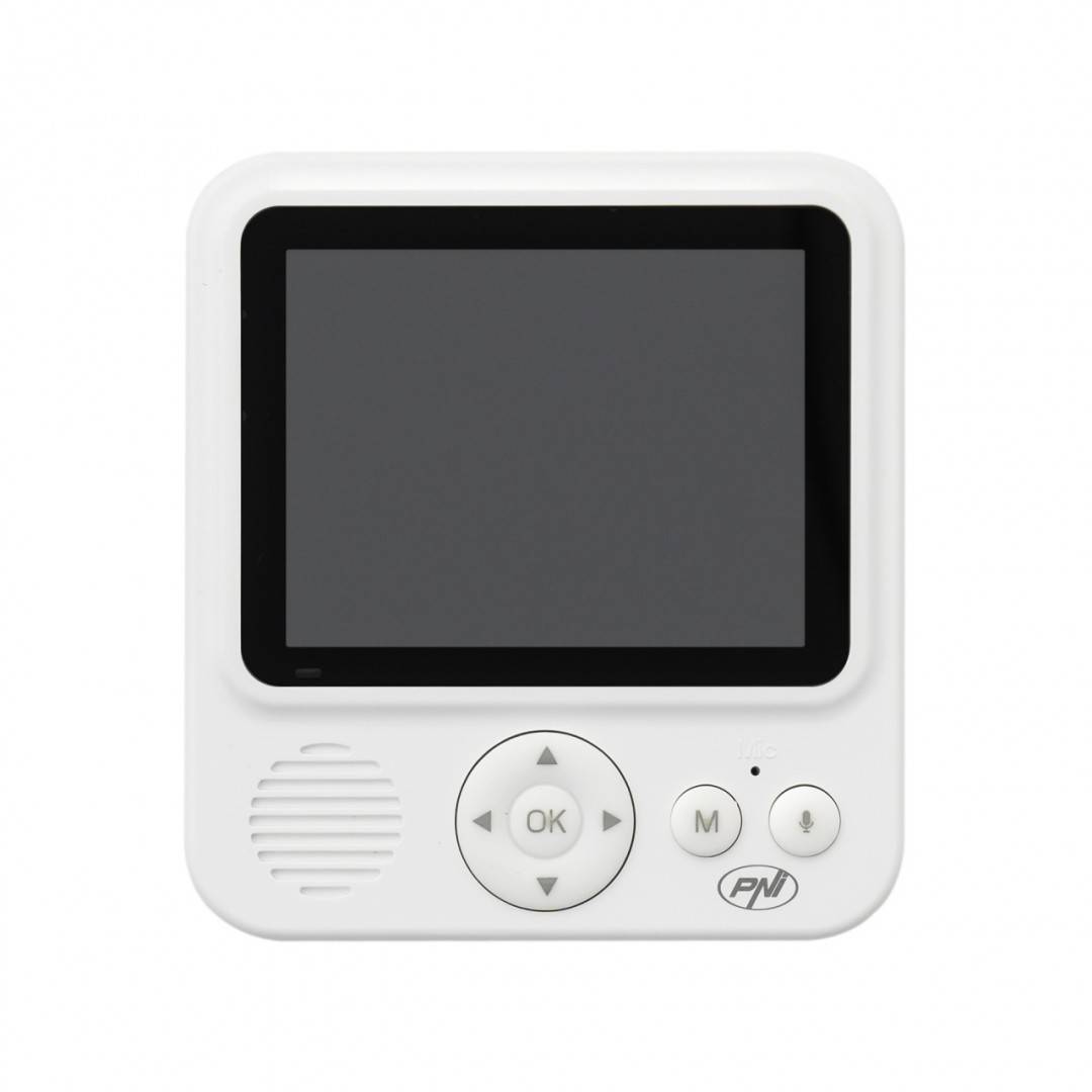 Pachet Video Baby Monitor PNI BM280 ecran 2.8 inch wireless 2.4 GHz cu sticky Pad Drapel inclus