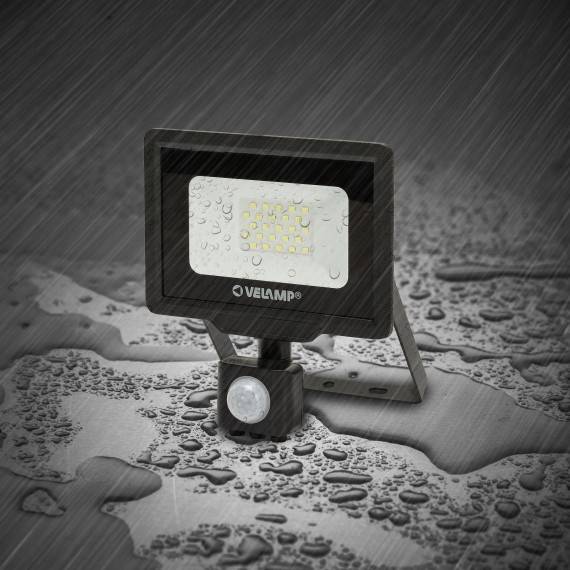 PADLIGHT5: Proiector LED SMD 20W, IP44, negru, 4000K, cu senzor IR