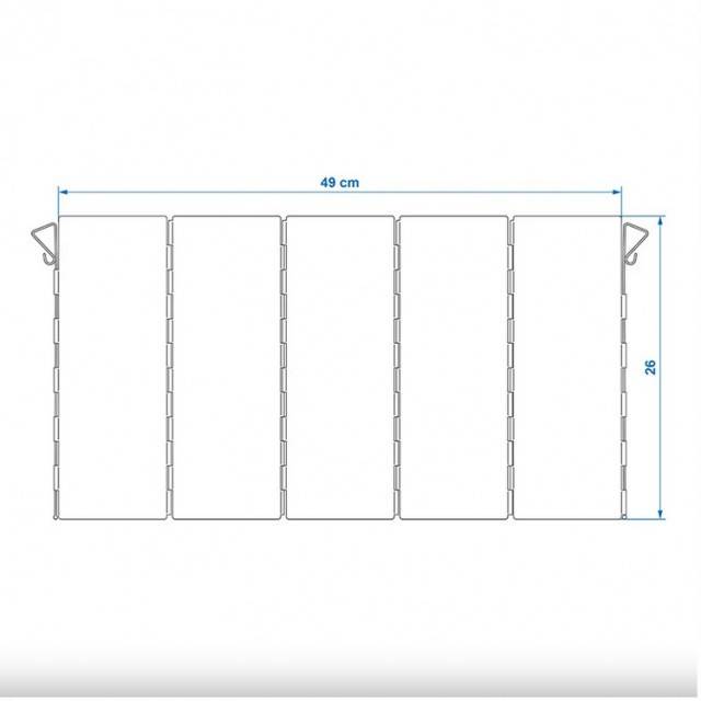 Panou antivant 5 piese 49 x 26 cm