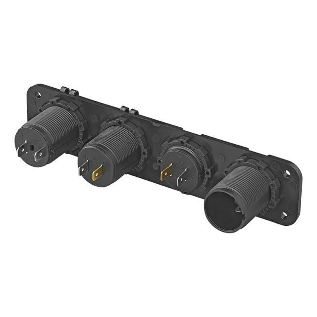 Panou intrerupator voltmetru, incarcator auto, 2x USB, cu voltmetru, bricheta auto, Priza 12V