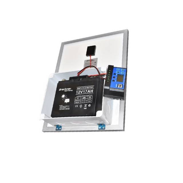 Panou solar 20W 460x350x135mm cu baterie 12V/17Ah, regulator 12/24V 10Ah