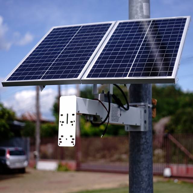 Panou solar fotovoltaic PNI PSF6020 putere 60W cu acumulator 20A inclus, iesire 12V, pentru camere de supraveghere