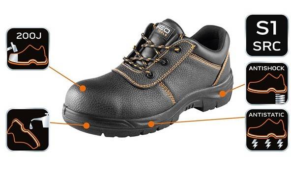 Pantofi de lucru S1 SRC, protectie compozit Neo Tools