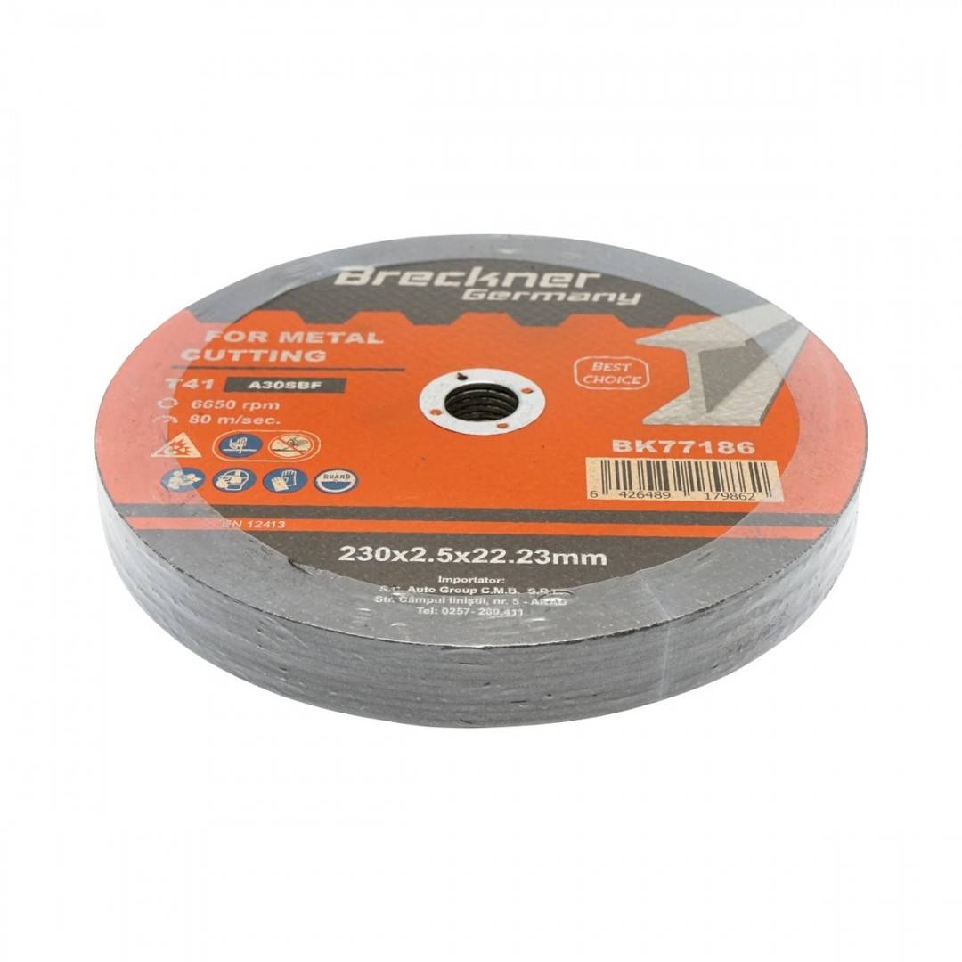 Panza disc flex pentru taiat si polizat metal T41 230x2.5x22mm Breckner Germany