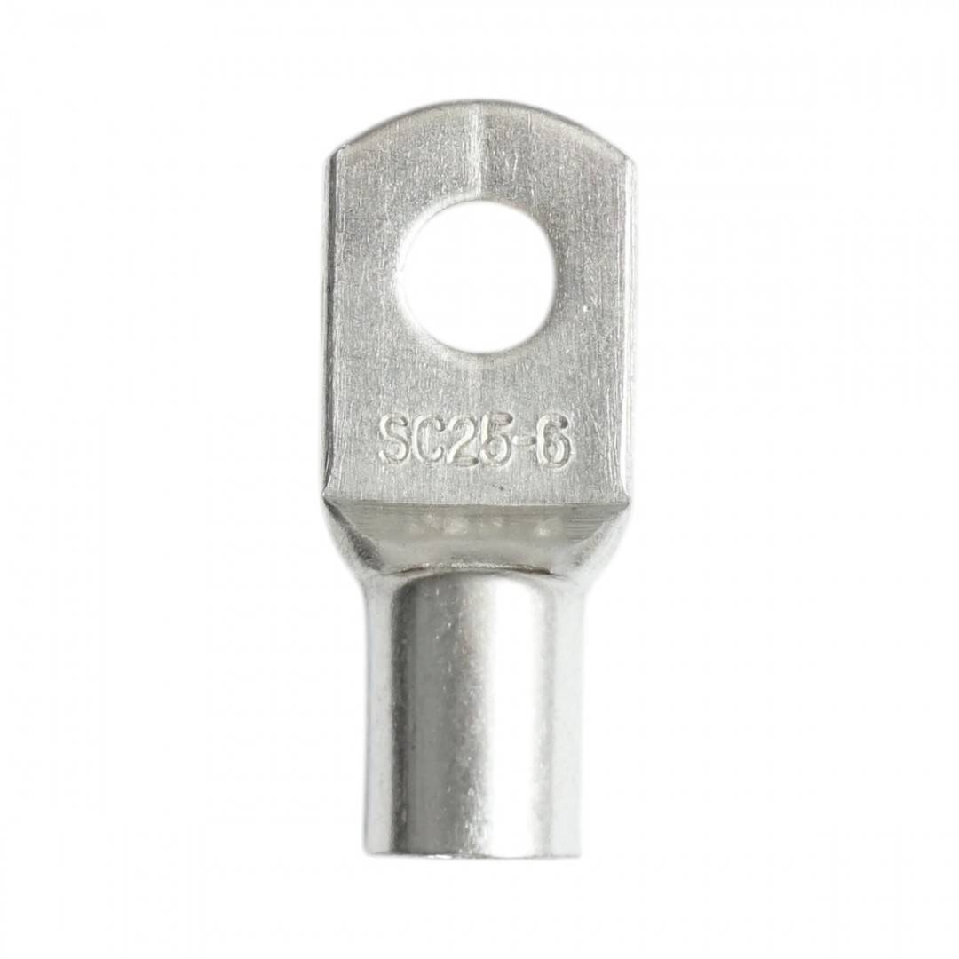 Papuc cablu electric 25mm², inel M6, cupru stanat neizolat SC25-6 Longroad