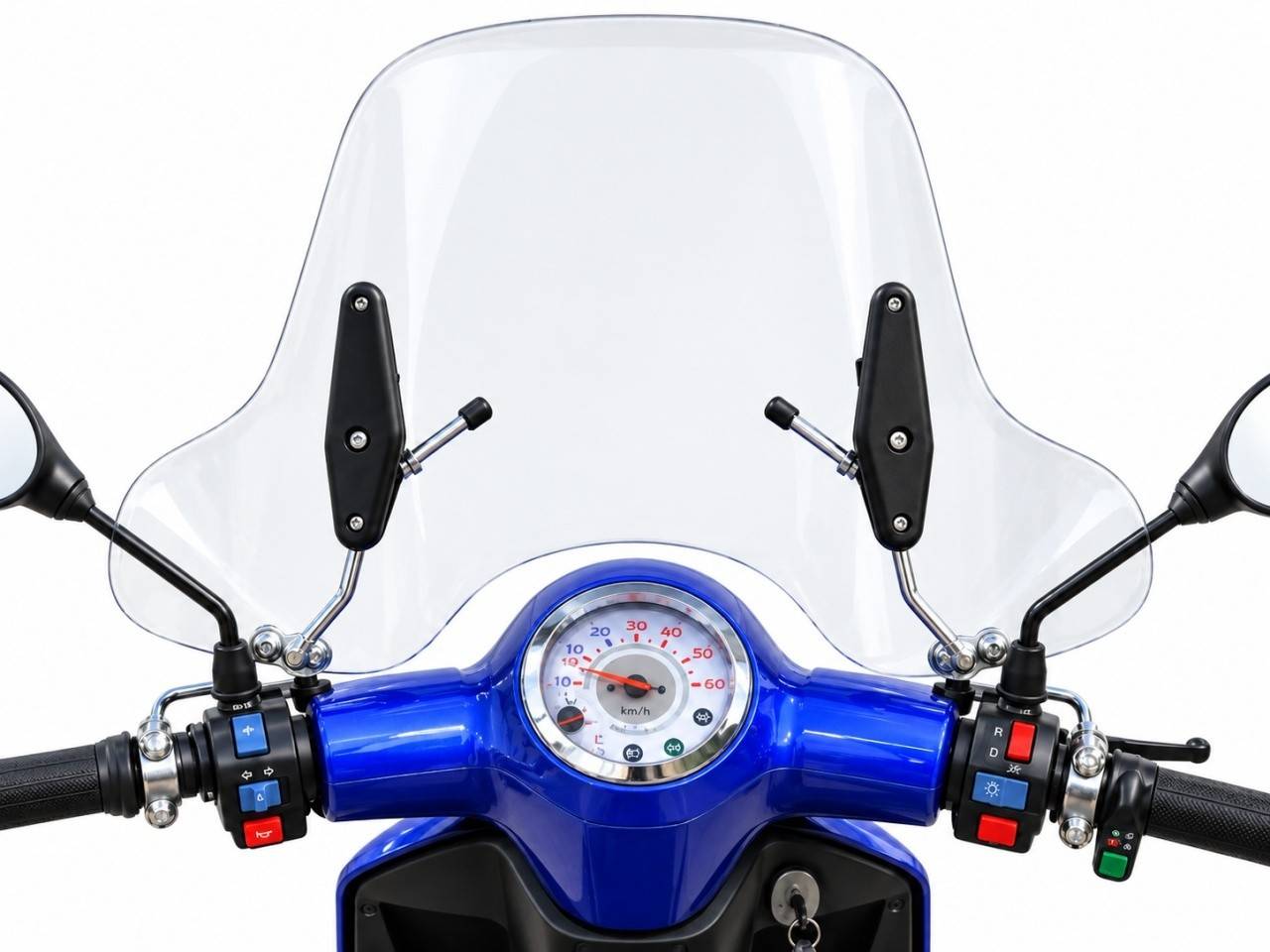 Parbriz moto / scuter universal 58 x 41 x 67.5 cm (prindere ghidon)