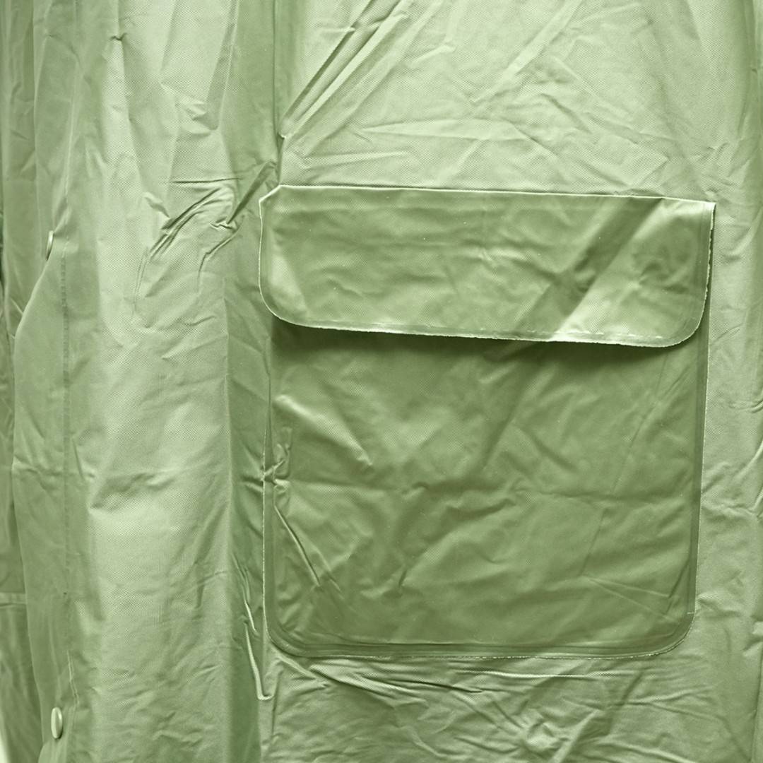 Pelerina cu gluga impermeabila L din PVC, 2 buzunare, inchidere cu capse, verde inchis Breckner Germany