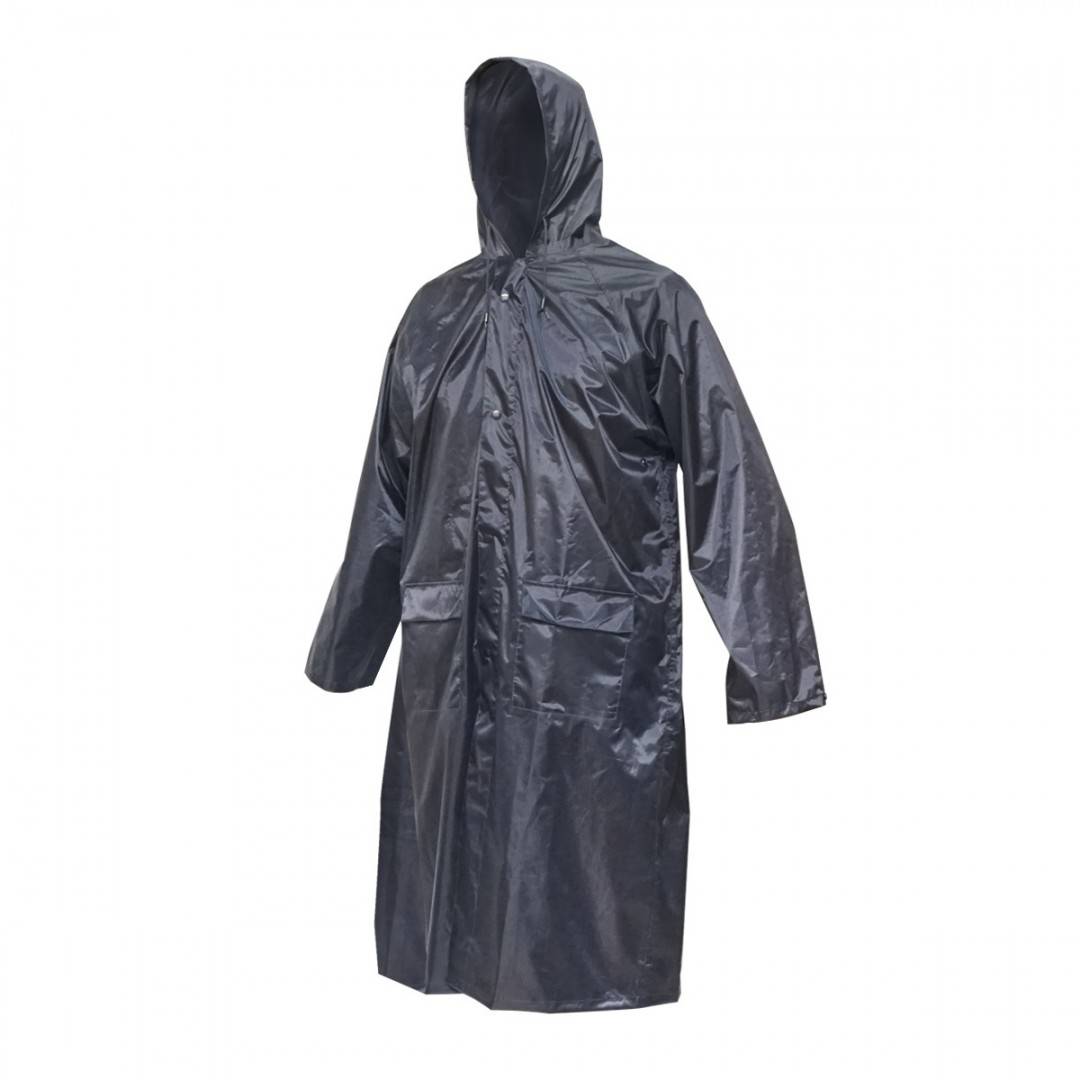 Pelerina cu gluga impermeabila XL din poliester cu membrana PVC fante de aerisire, 2 buzunare si fermoar navy blue Breckner Germany